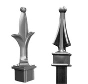 Optional Picket Caps Tri-Finial and Quad Finial