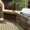 custom decking with grille